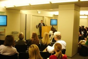 Dr. Leahy speaking at the New York City Cognitive Behavior Therapy Association