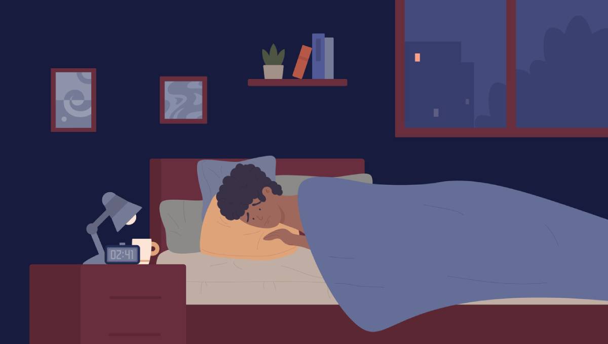 concept image of person at risk for insomnia