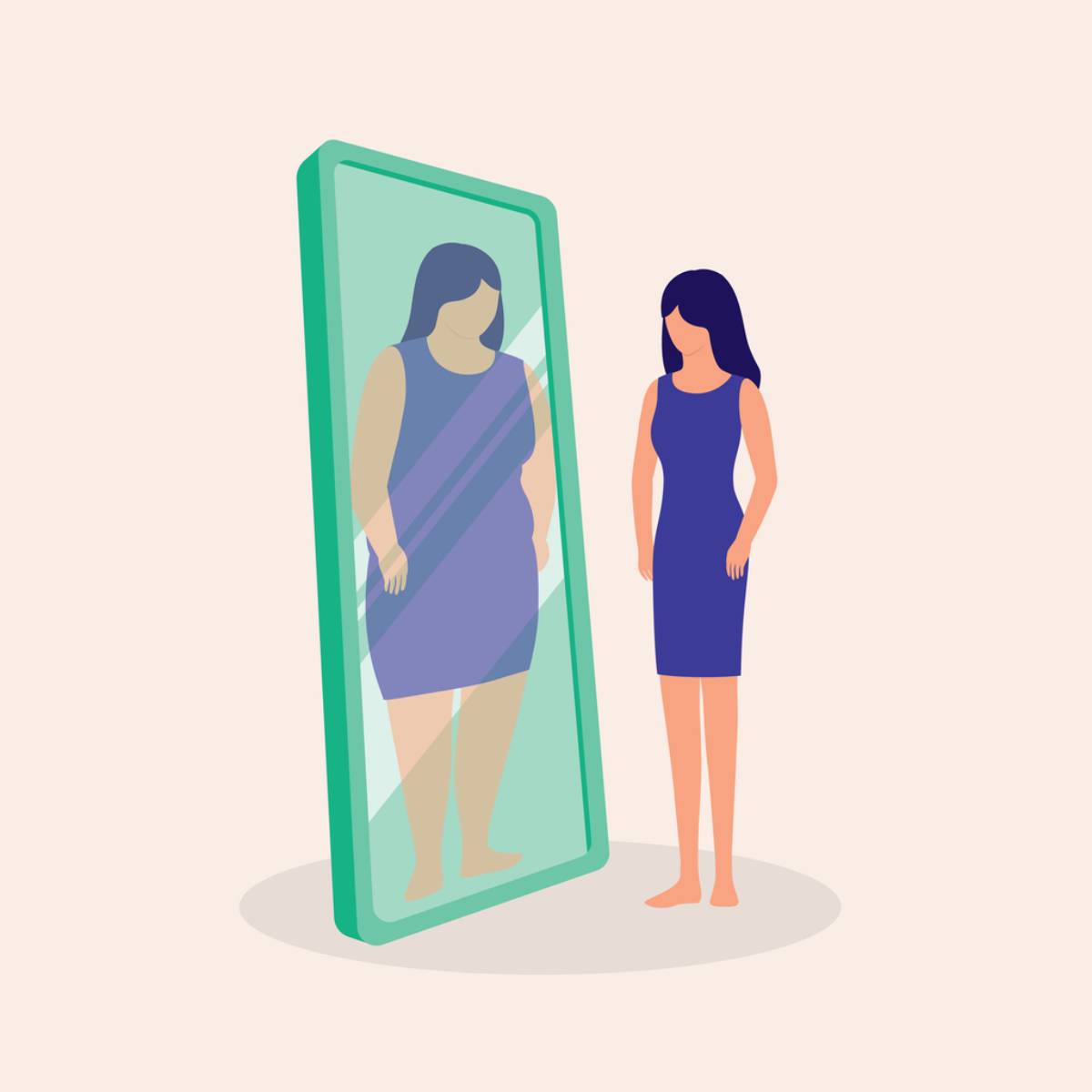 concept iamge of someone understanding body image disorders